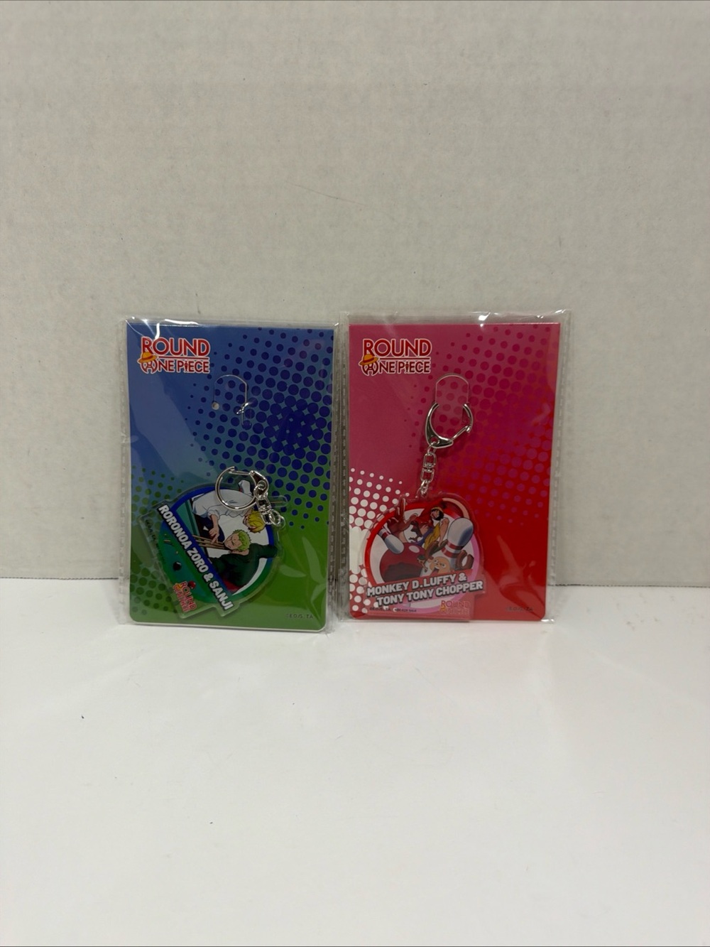 Onepiece Round Character Keychains x 2 New
